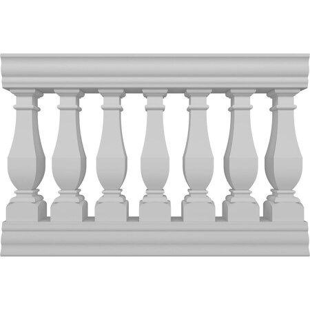 Ekena Millwork Fiberthane Arcadian Balustrade Railing Kit Style L (7 3/8" On-Center Spacing to Pass 4" Sphere Code) BALK35X048ACL